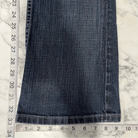 26x30 Miss Me Women's Low Rise Boot Cut Jeans - Dark Blue with Silver Accents - Picture 10 of 13